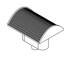 Athearn HO Spark Arrestor, Curved Top (6)