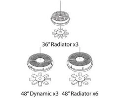 Athearn HO Fans Set, 48" Early Pan Top (3)