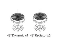 Athearn HO Fans Set, 48" Late (3)