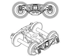 Athearn HO 70-Ton National B-1 Truck w/33" Wheels (2Pr)