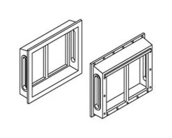 Athearn HO All-Weather Window Set, 2 Pane/Shallow/Angle(6)