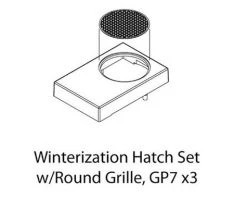 Athearn HO Winterization Hatch Set w/Round Grille, GP-7(3)